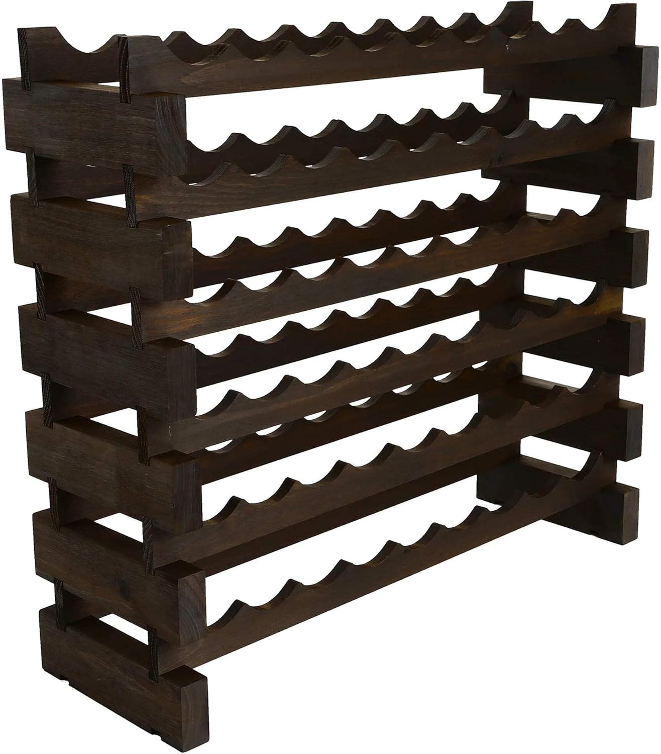 54 Bottle Wine Rack Dark Stain