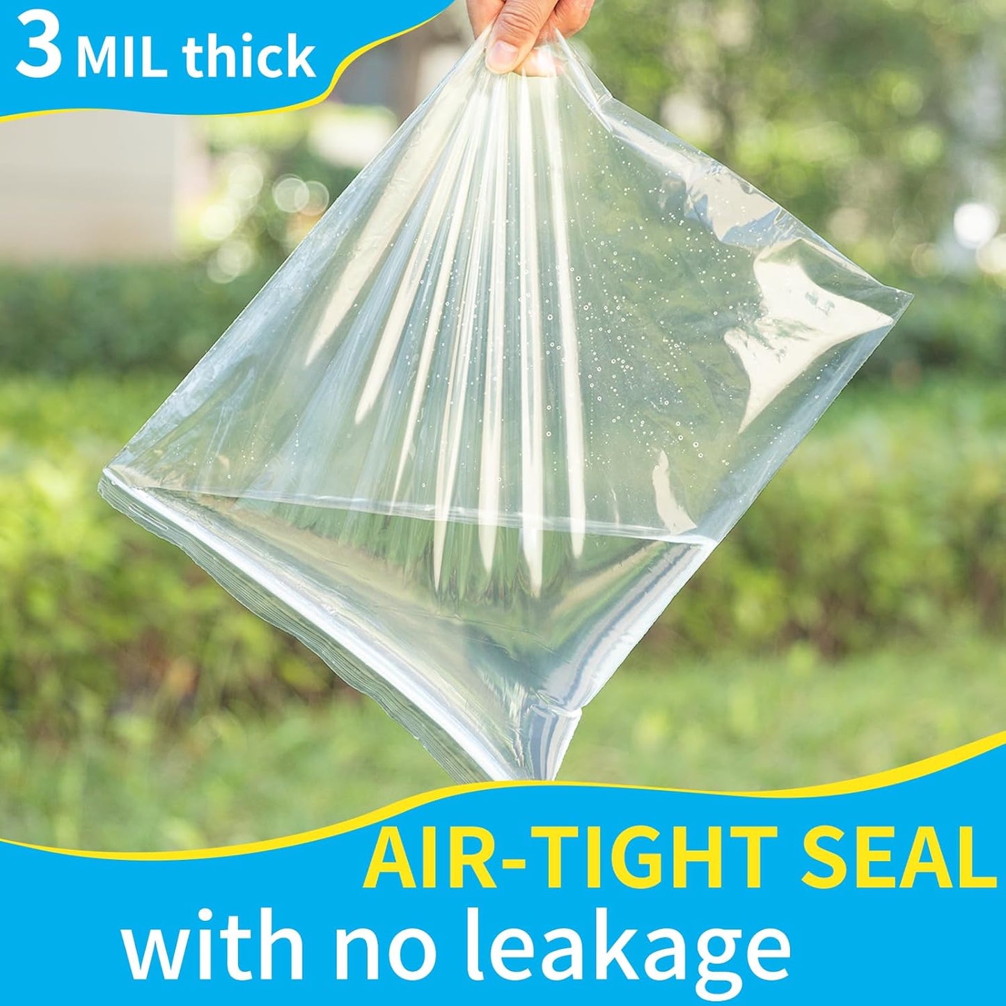 60 Pcs 10" x 13" Clear Big Plastic Zipper Bags, 2 Mil Reclosable Poly Bags with Zip Seal for Clothing, T-Shirt, Prints, Photos, Documents