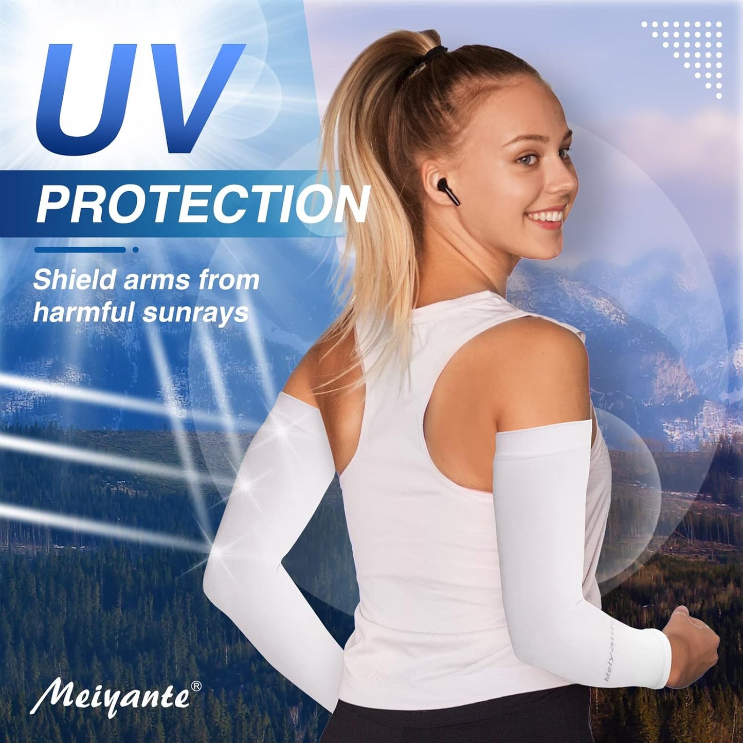 Arm Sleeves for Men Women Work 1 Pair UV Sun Protection UPF Long Sleeves Tattoo Cover Up Sleeves to Cover Arm Sleeves Cooling