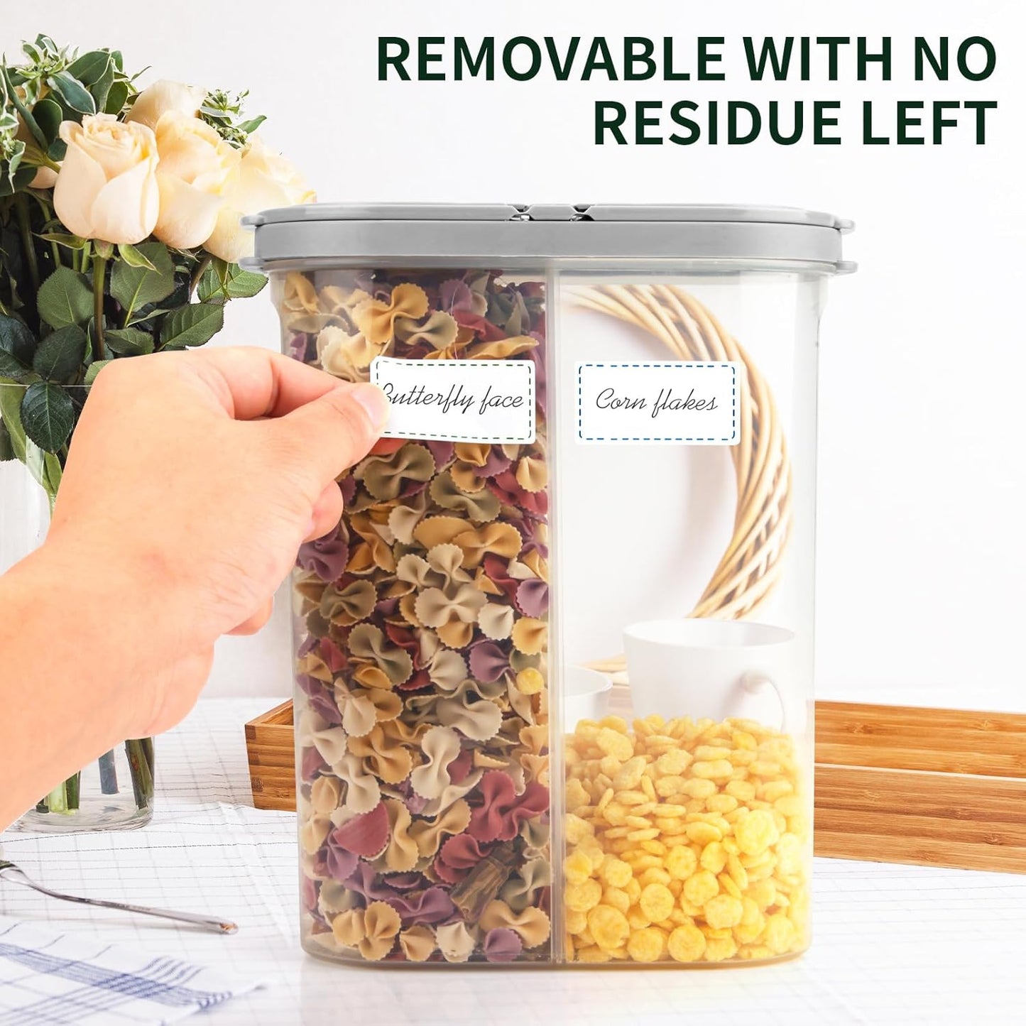 500 Removable Freezer Labels, 2x3 inches Water Oil Waterproof Stickers to Write on for Bottles Canning Containers Jars Pantry Organization Paper Name Clothes Tags Box Storage Bins Daycare, 3 Color