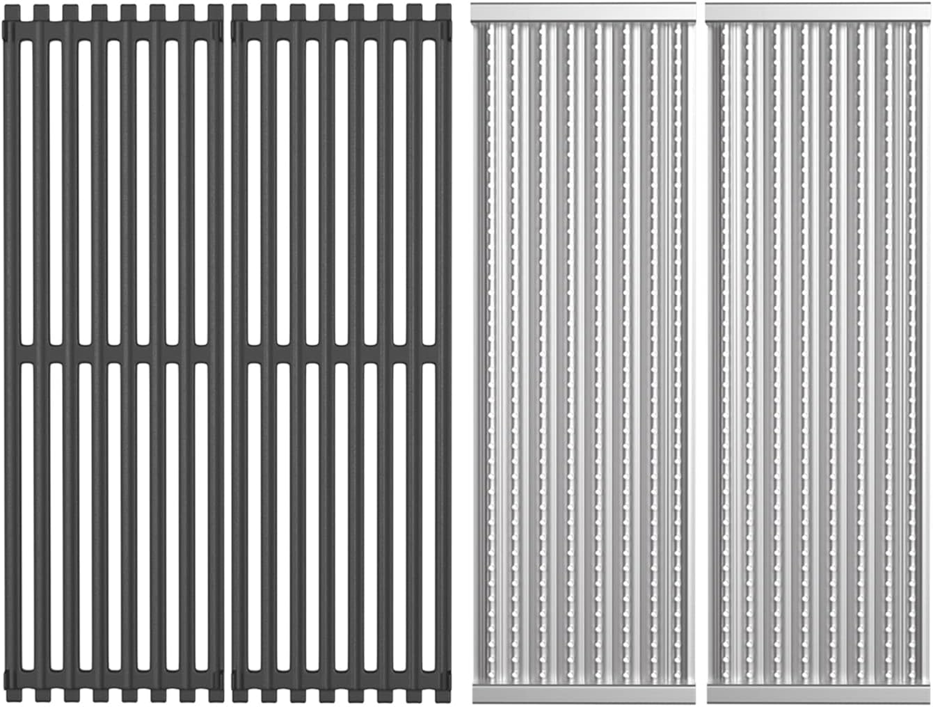 Cooking Grid Grates and Emitter Plates Replacement Parts for Charbroil Commercial TRU-Infrared Grills 463241013, 463243812, 463243911, 463246909,G515-4700-W1, G515-4800-W1 Cast Iron