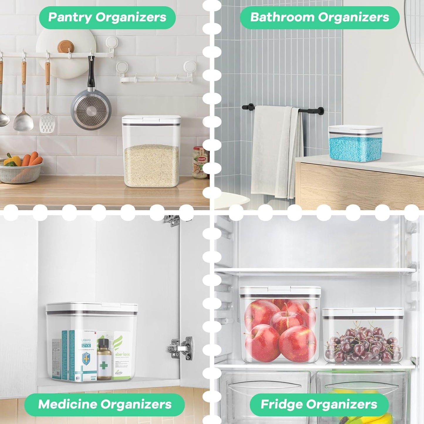 Versatile Storage Container Bin with Pop-up Lid & Scoop, Rice Flour Container Dog Cat Food Storage Container, Laundry Room Organization Household Essentials Kitchen Pantry Organizers