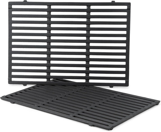 Stanbroil Cast Iron Cooking Grate for Weber Genesis II and Genesis II LX 300 Series Gas Grills - Grill Grid Grate for Weber Genesis 2022 - Replacement Parts for Weber 66095, Set of 2