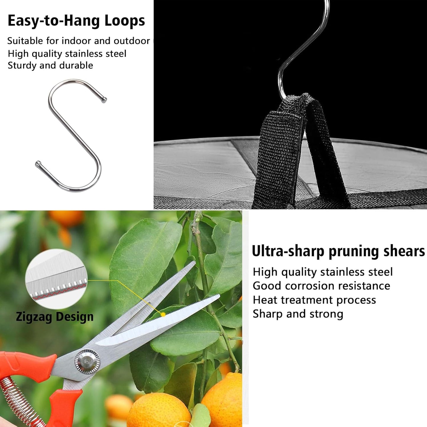 Herb Drying Rack, Breathable Mesh, 2-Layer, Black, Nylon & Polyester, 8x24x24 Inches, 2.2 lbs Capacity, Foldable, Ceiling Mount, Ideal for Herbs, Jerky, Meat, Plants, Fish, Clothes, Nuts