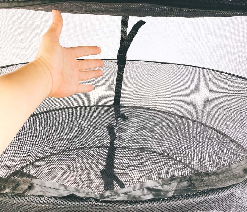 HORTIPOTS Herb Dry Rack Zipper Opening 3ft Adjustable Center Support Straps NO Sagging Fine Mesh Dry Net (Heavy Duty Zips 3FT)