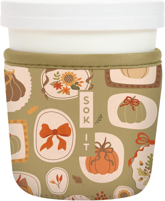 Sok It IceCreamSok Insulated Neoprene Cover (The Pumpkin Gallery, Tapered Ice Cream Pints)