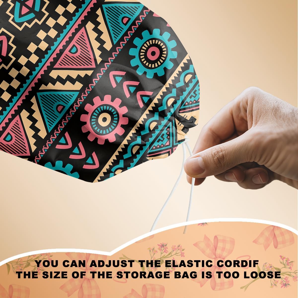 2 Pcs Retro Boho Plastic Bag Holder, Wall Mount Grocery Bag Holder for Plastic Bags, Abstract Art Farmhouse Kitchen Pantry Decor Reusable Grocery Bags Organizer Storage Dispenser