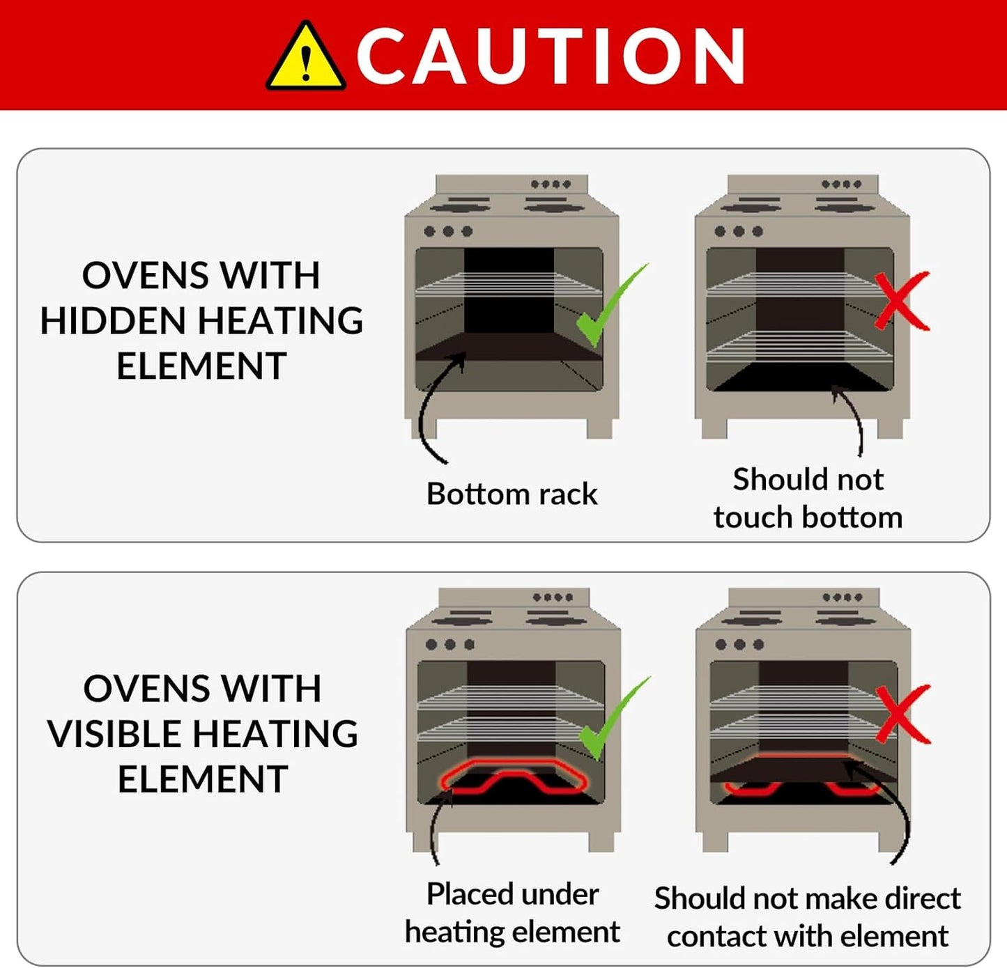 Oven Liners for Bottom of Oven - 2 Pack Large Heavy Duty Mats, 23.6"x15.7" Non-Stick Reusable Liner for Electric, Gas, Toaster Ovens Grills - BPA & PFOA Free Kitchen Accessory to Keep Oven Clean