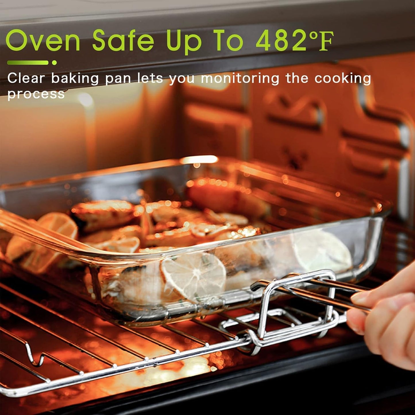 NUTRIUPS 2.4QT Square Glass Baking Dishes, 9x9In Square Baking Dish, Glass Baking Dish for Oven