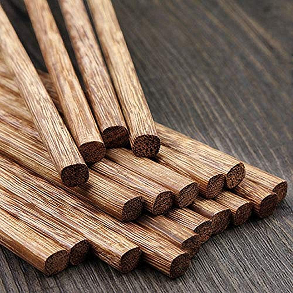 30-Pairs Wooden Chopsticks, Dishwasher Safe Chopstick,ReusableNatural Healthy, Chinese Classic Style for Kitchen, Dining Room, Gourmet, Noodles (9.8 Inch)… (30)