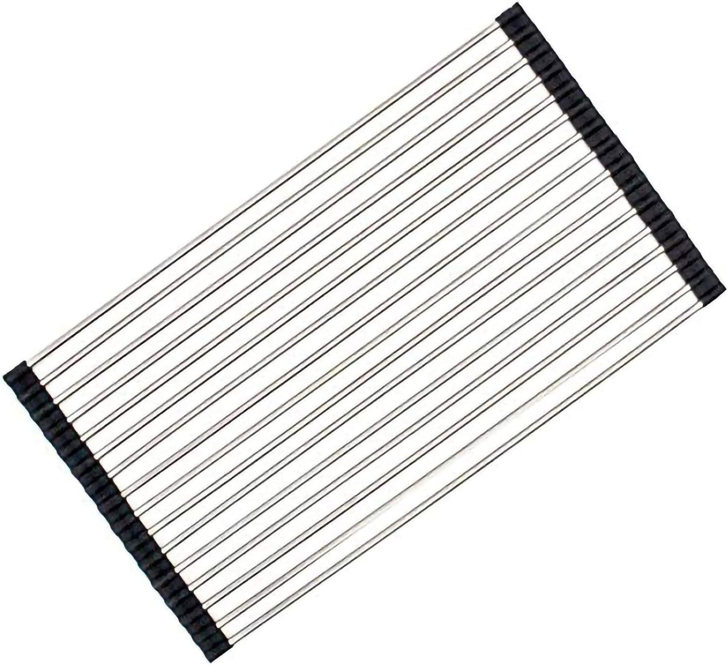 Ahyuan Roll up Dish Drying Rack Over The Sink Kitchen Roll up Sink Drying Rack Portable Dish Drainer Foldable Dish Drying Rack (Black, 20.5''X11.2'')