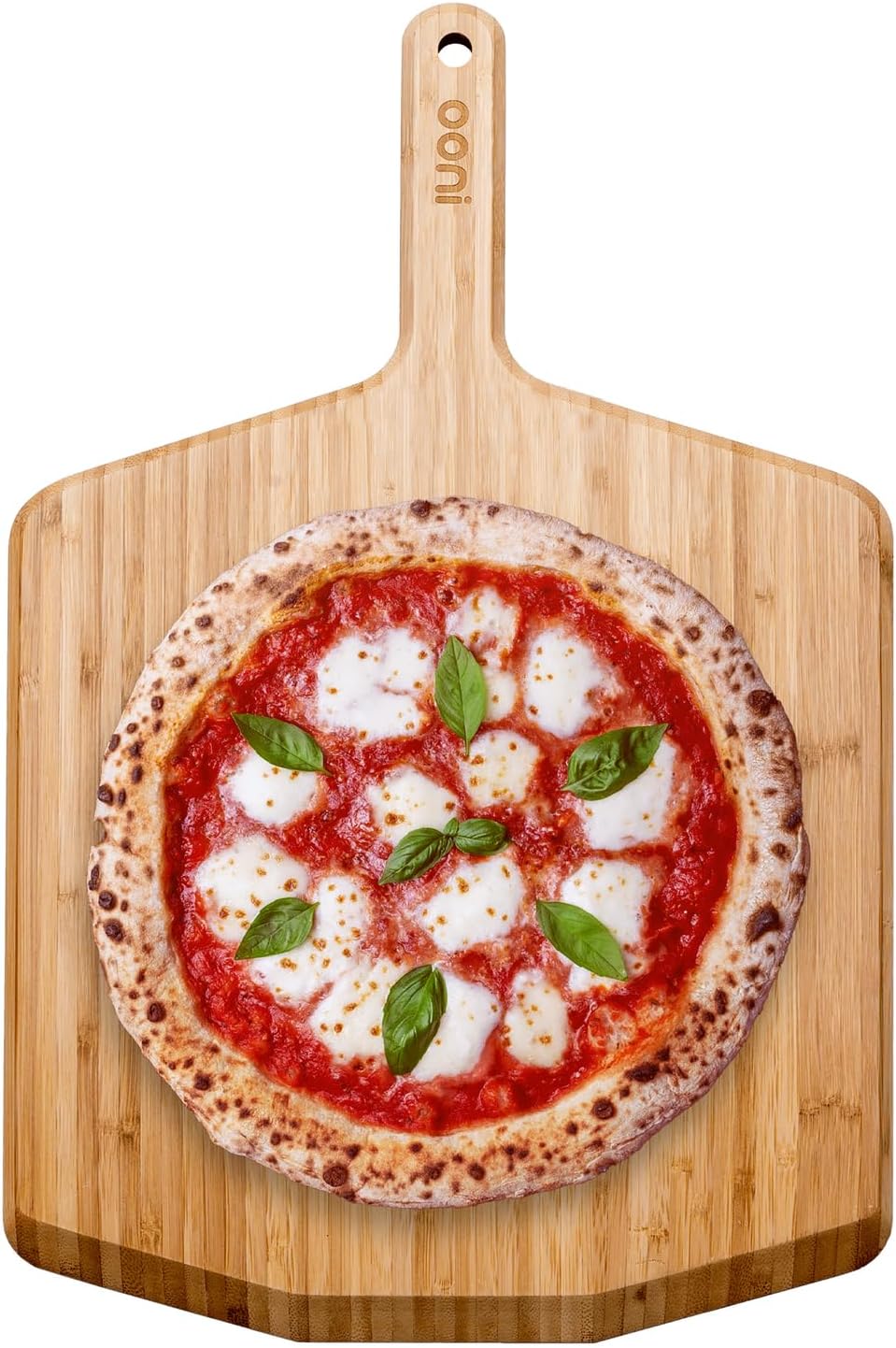 Ooni 16” Bamboo Pizza Peel – Wooden 16 Inch Serving Board, Pizza Spatula Paddle, Pizza Oven Accessories