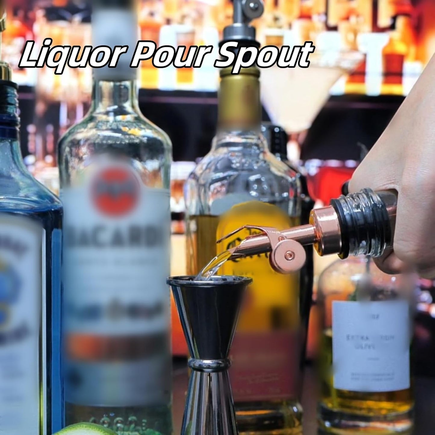 Olive Oil Dispenser Spout, Weighted Liquor Pour Spout, Syrup Dispenser Spout, Stainless Steel Automatic Pour Spouts for Liquor Bottles, Oil Bottles, Vinegar, Syrup and Alcohol 4 Pack Golden