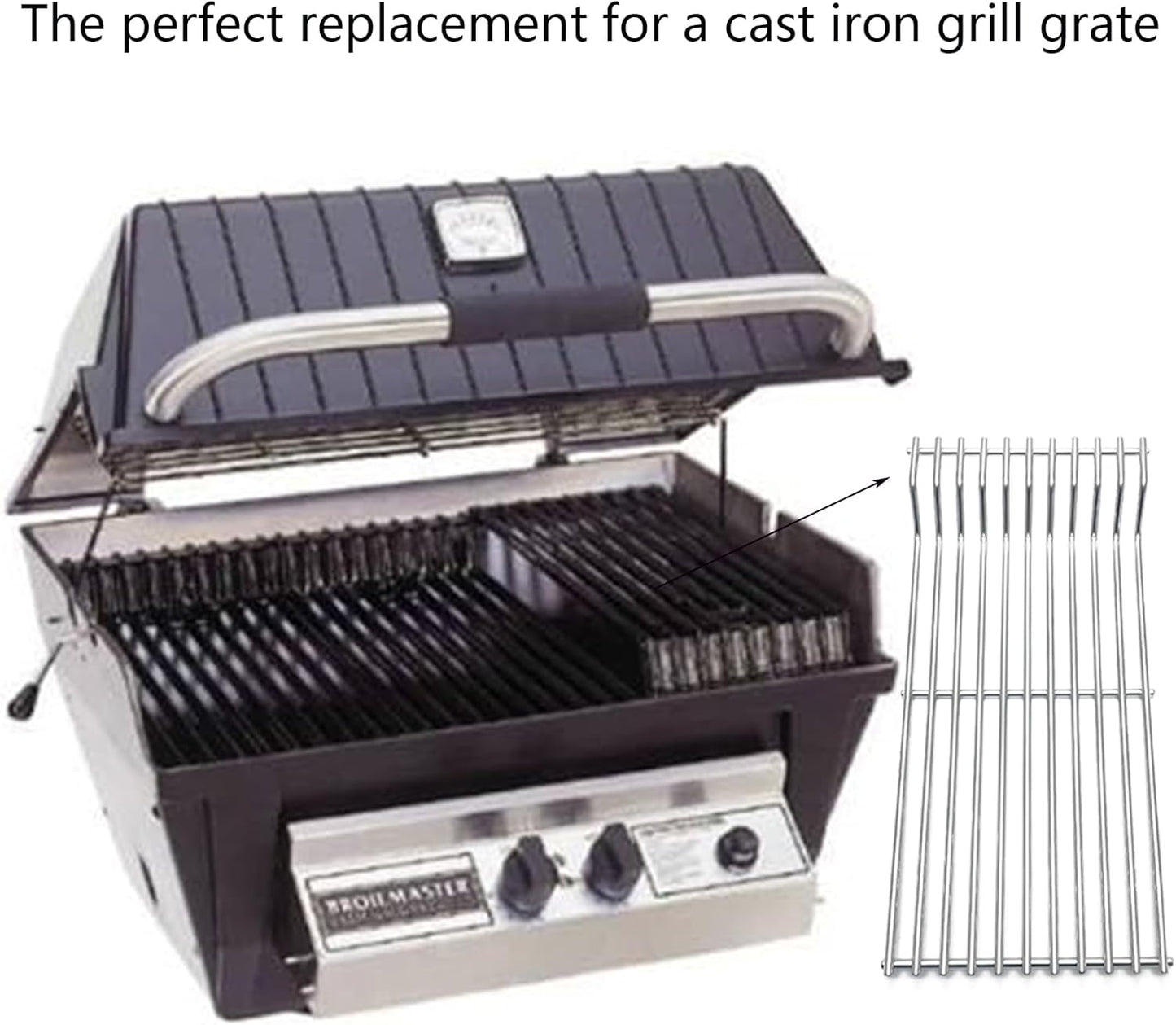 S503 Stainless Steel Cooking Grates Replacement Parts for Broilmaster D3 G-3 G-3 EXPL G-3 EXPN G-3 TXPL G-3 TXPN P3 S3 U3 for Thermos 56036T Grids Gas Grill 16-13/16"