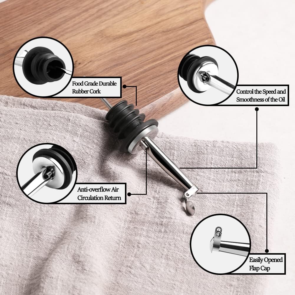 Sweejar Ceramic Olive Oil Dispenser Bottle, 20 Oz Relief Opaque Oil Cruet Protects Oil To Reduce Oxidation, Suitable for Storage Oil, Vinegar, Soy Sauce, Coffee Syrup, Liquids, Set of 1 (Gray)