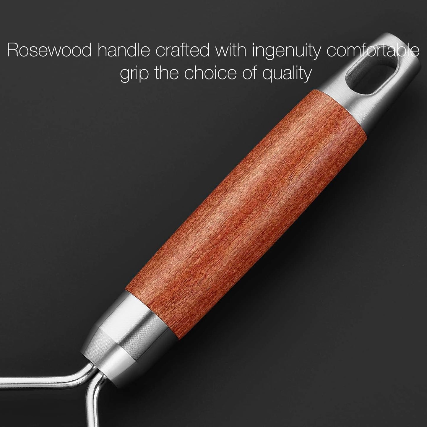 KULUNER Professional-Grade Lemon Zester with Ultra-Coarse Blades, Heavy-Duty Cheese/Vegetable Grater, Solid Wood Handle Design - Rust-Resistant Durable, Essential Kitchen Tool (A1)