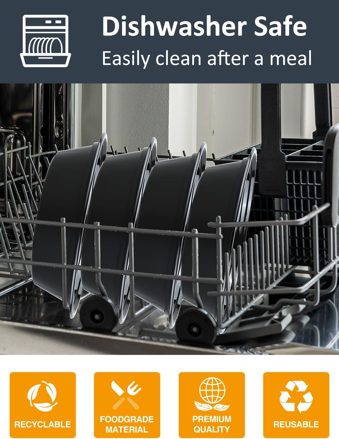 50 Sets 24oz Meal Prep Container - Reusable Plastic Food Storage Containers with Lids, Fits Microwave, Freezer and Dishwasher Safe