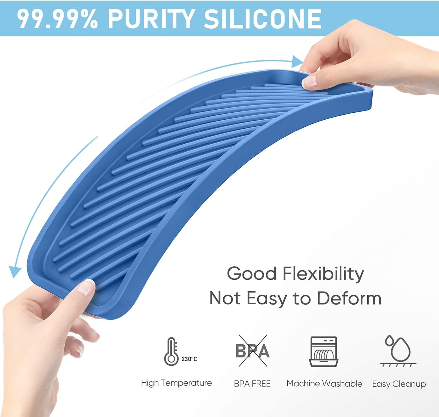 EG-SIPRO Silicone Sponge Holder, Kitchen Sink Organizer Tray, Sponge Caddy Dish Soap Holder, Scrubber, Soap Dispenser, Scouring Pad