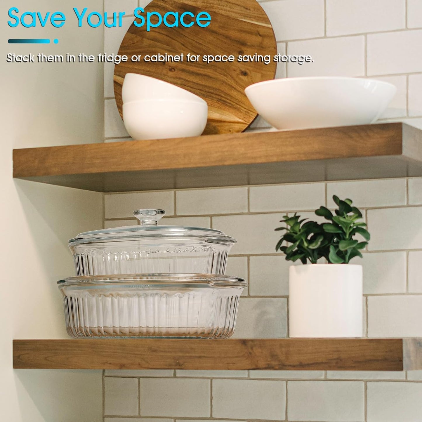 NUTRIUPS 1.9QT Oval Glass Casserole Dish with Glass Lid, Borosilicate Glass,Oval Casserole Dish for Oven, Baking Dish with Lid