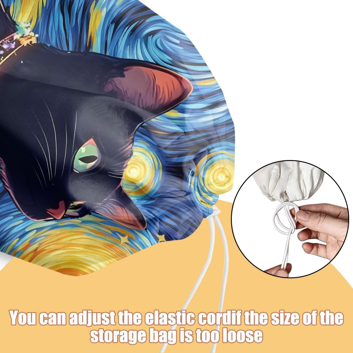 Sky Cat Plastic Bag Holder, Wall Mount Grocery Bag Holder, Plastic Storage bag, Pull Rope Free Adjustment, Plastic Bag Holders for Grocery Bags, Plastic Bag Dispenser for Home Kitchen