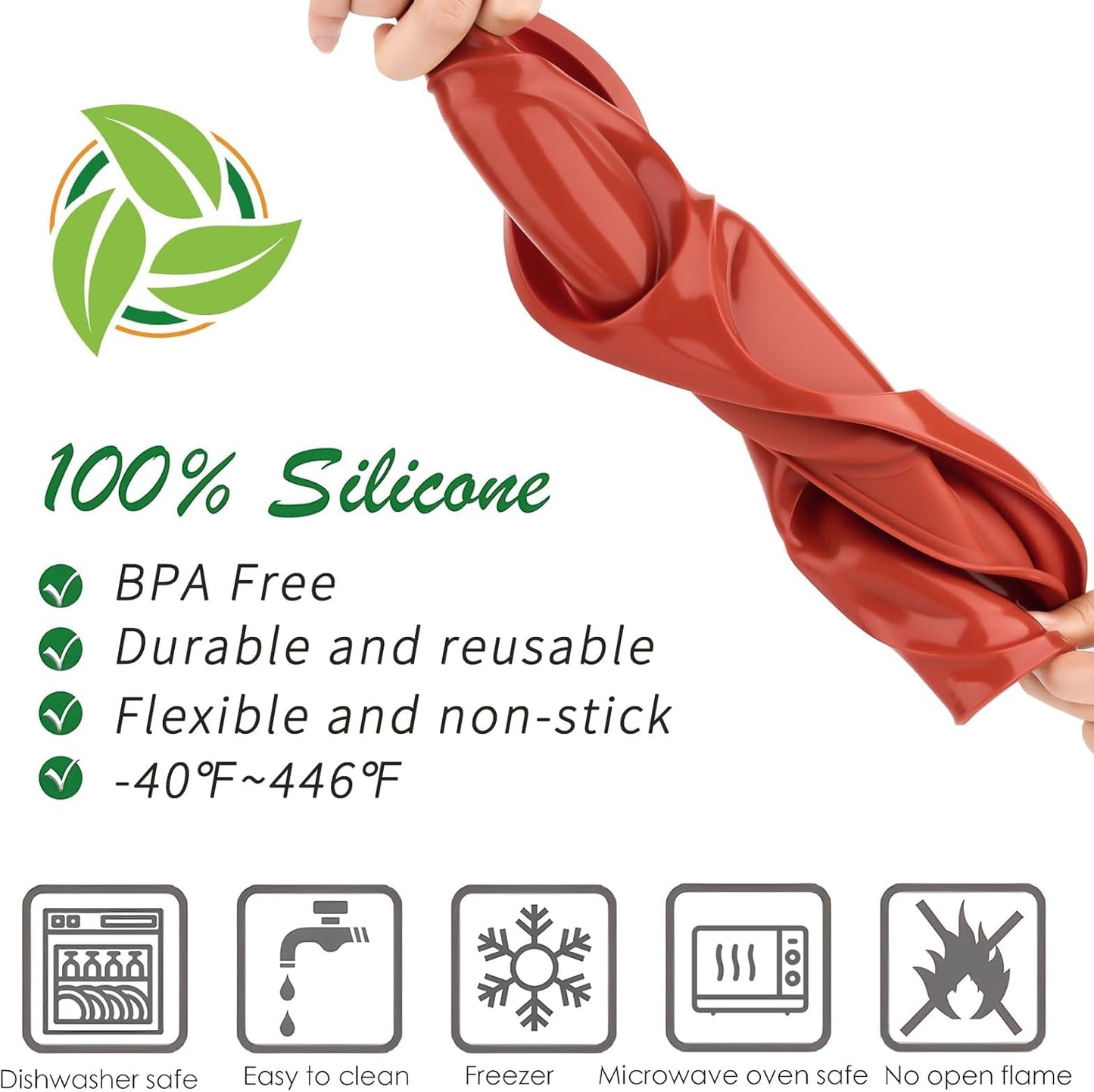 Ocmoiy 4 Inch Silicone Egg Mold for Breakfast Sandwiches, 2 Pack Non-Stick Silicone Jumbo Muffin Top/Hamburger Bun Pan Eggs Bites Molds for Oven Baking Egg Patty, Pancake, Frittata