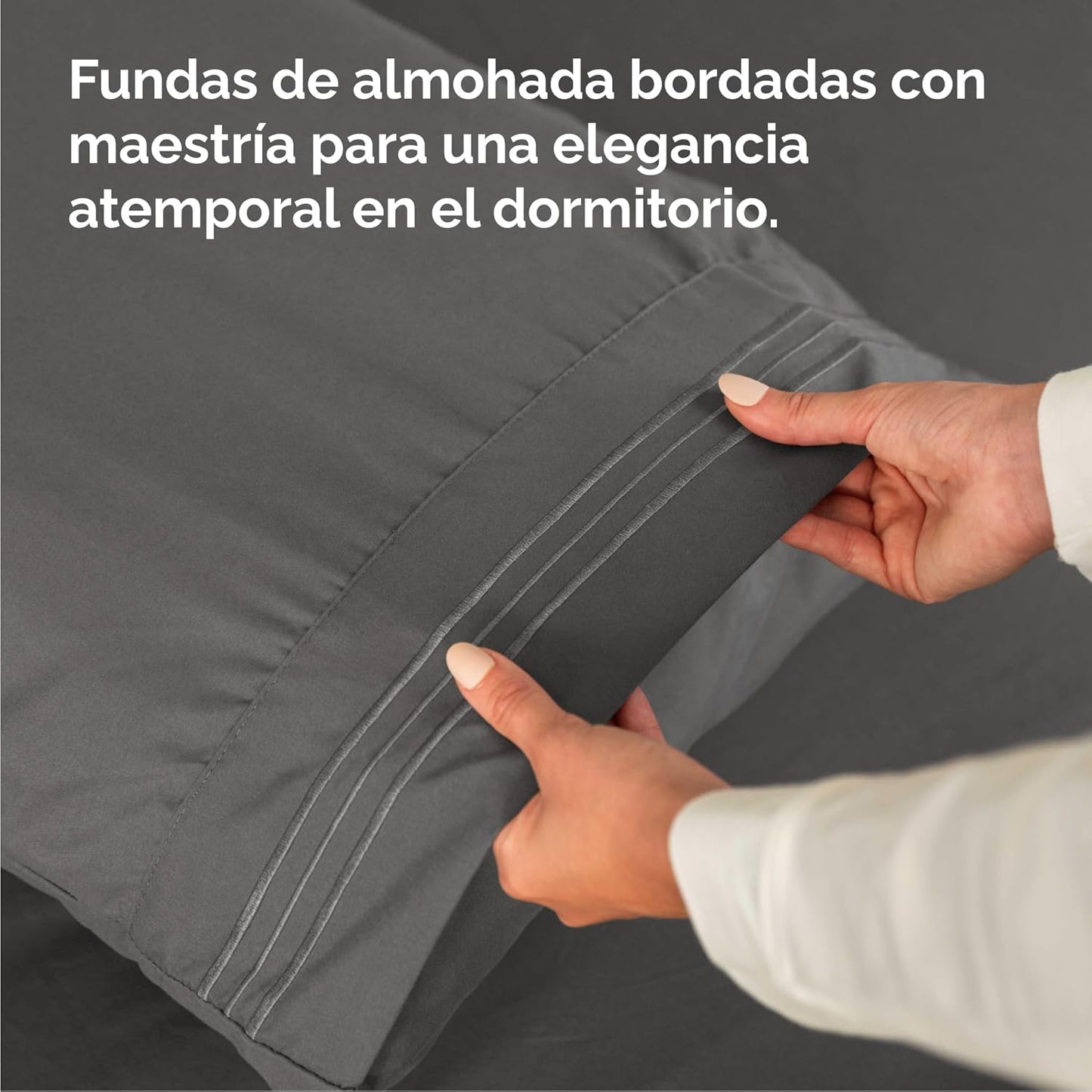 Cal King Size 4 Piece Sheet Set - Comfy Breathable & Cooling Bed Sheets Set - Hotel Luxury Bedding for Women, Men, Kids, Teens, Boys & Girls - Deep Pockets, Soft, Wrinkle Free - Oeko-Tex - Charcoal