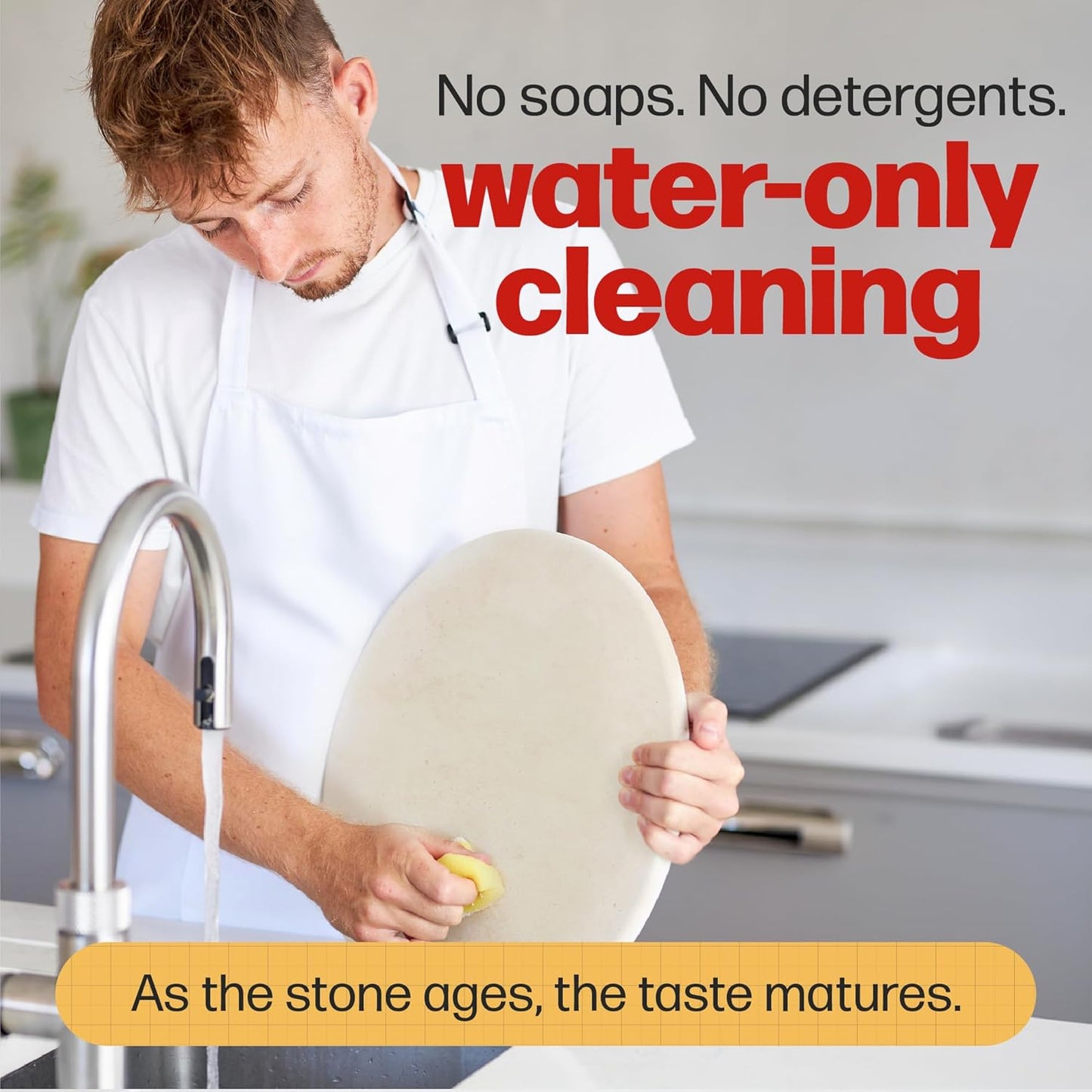 HANS GRILL PIZZA STONE | Circular Pizza Stone For Oven Baking & BBQ Grilling With Free Wooden Peel | Extra Large Round 15" Inches Diameter (38CM) Durable Cordierite Cooking Stone.