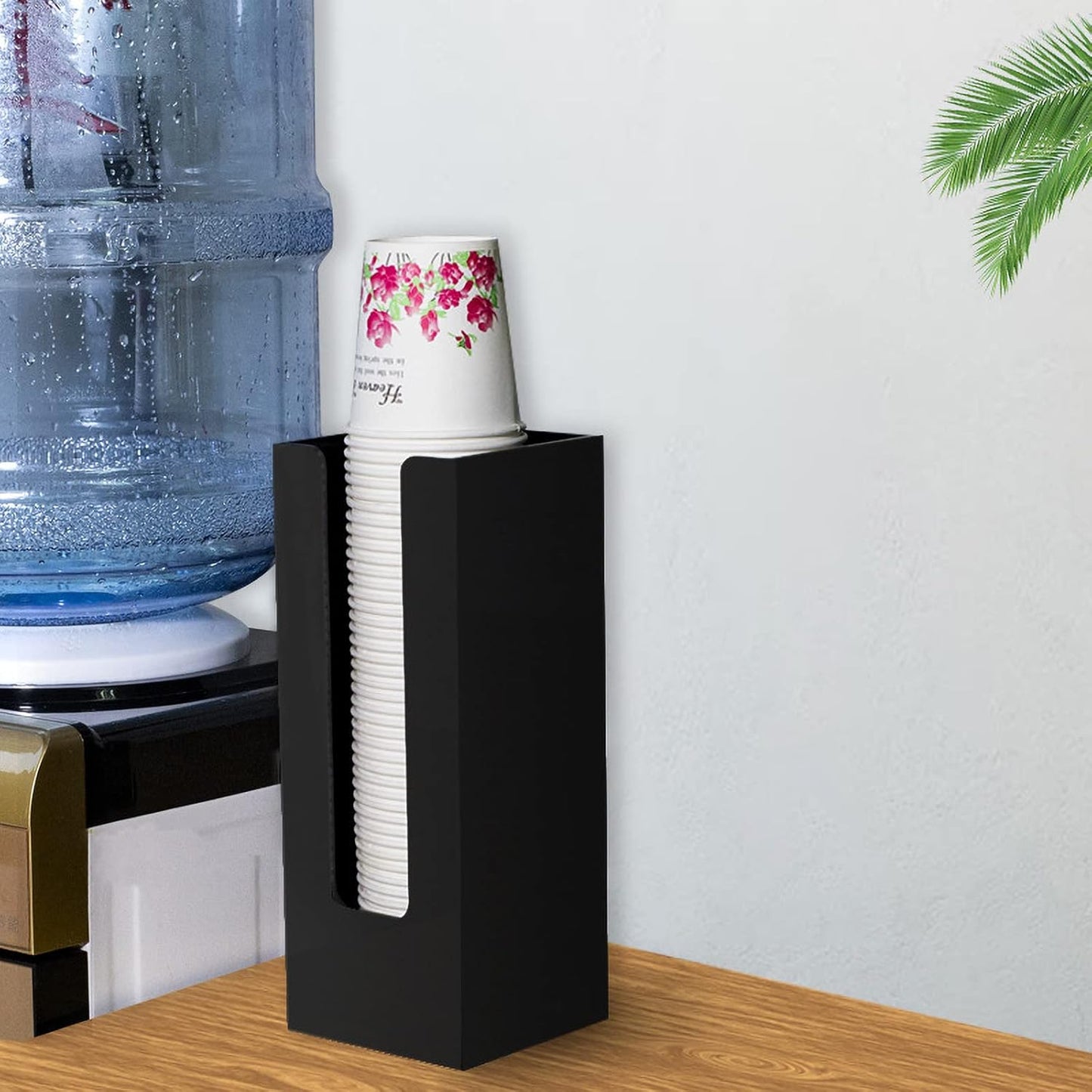 Disposable Paper Cup Dispenser, Acrylic Coffee Cup and Lid Storage Organizer Holder, Coffee Milk Tea Shop Restaurant Accessories Christmas Party Supplies