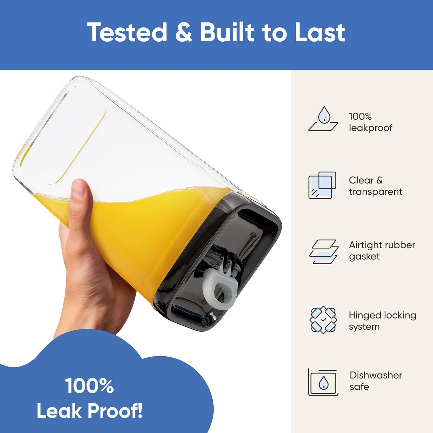 Chef's Path Airtight Food Storage Containers Set for Home Organization - 7 Piece Largest Flip Lock Set w/more Capacity - BPA Free Plastic Dry Food Storage Containers with Lids