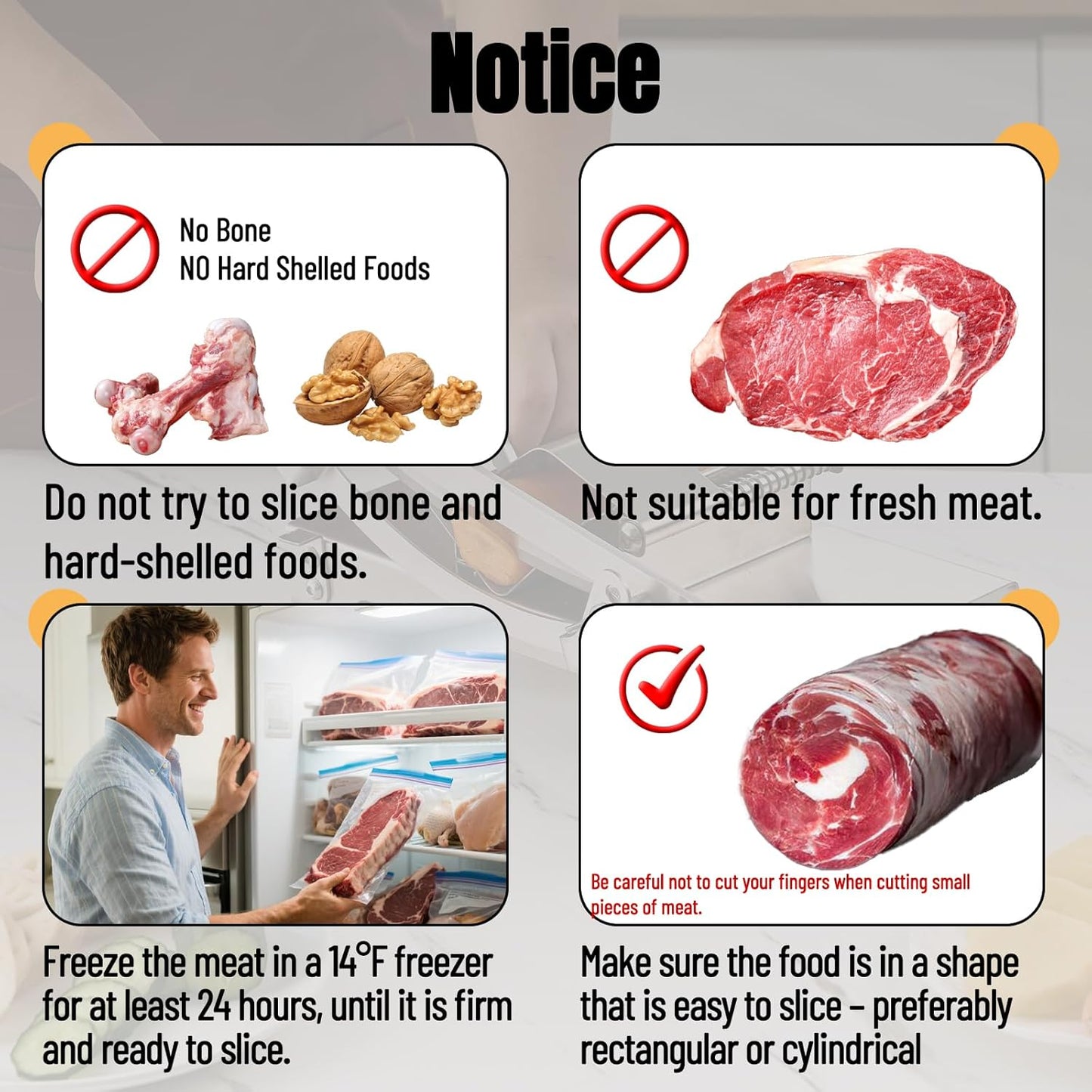 PARACITY Manual Frozen Meat Slicer, Upgraded Stainless Steel Meat Cutter Beef Mutton Roll for Hot Pot BBQ, suitable for home cooking, Cheese slicing, BBQ slicing