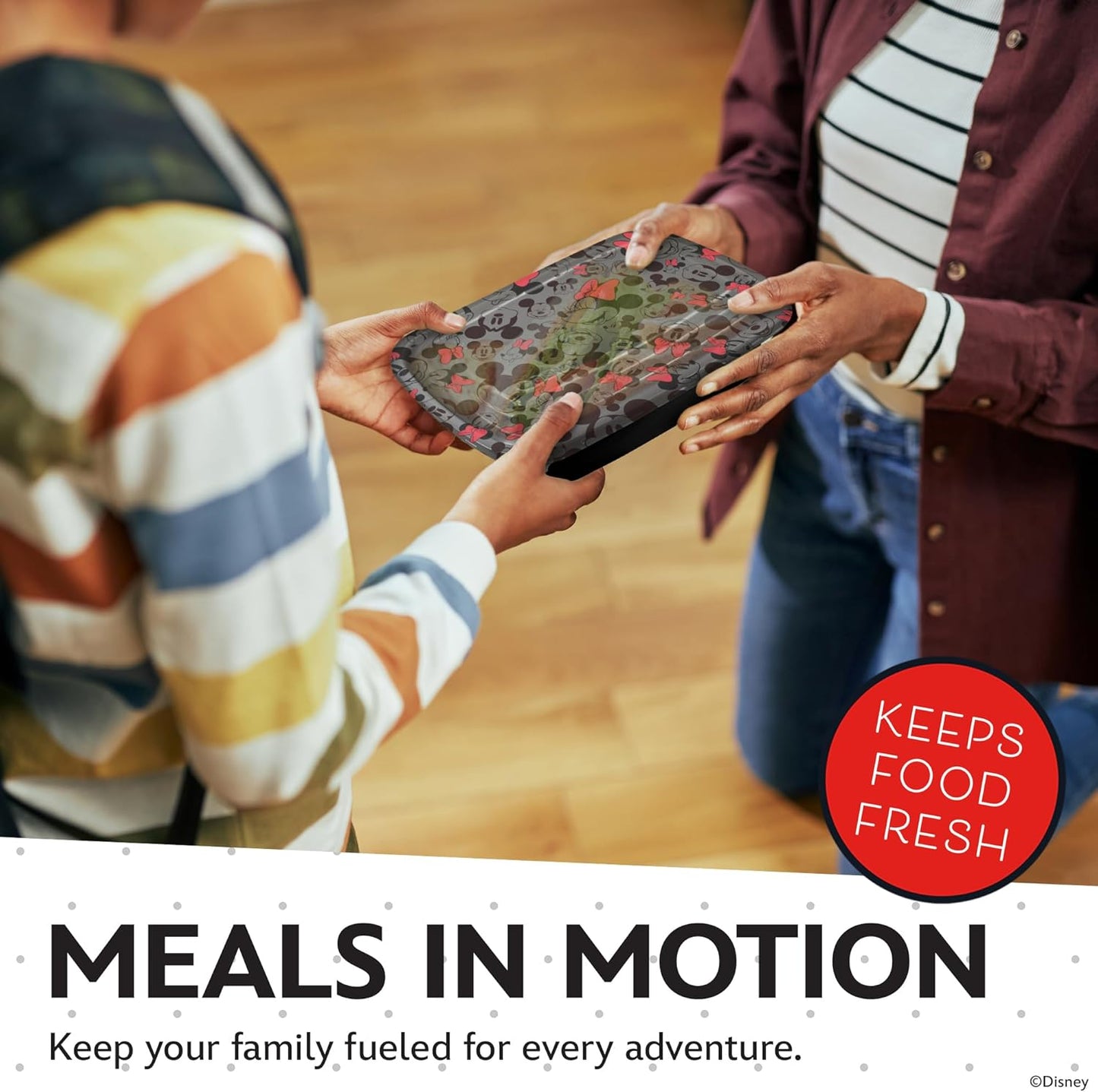 Disney Meal Prep Containers - 20-Piece Reusable Food Containers with Lids - Freezer, Microwave & Dishwasher Safe - Featuring Mickey & Minnie, Lilo & Stitch