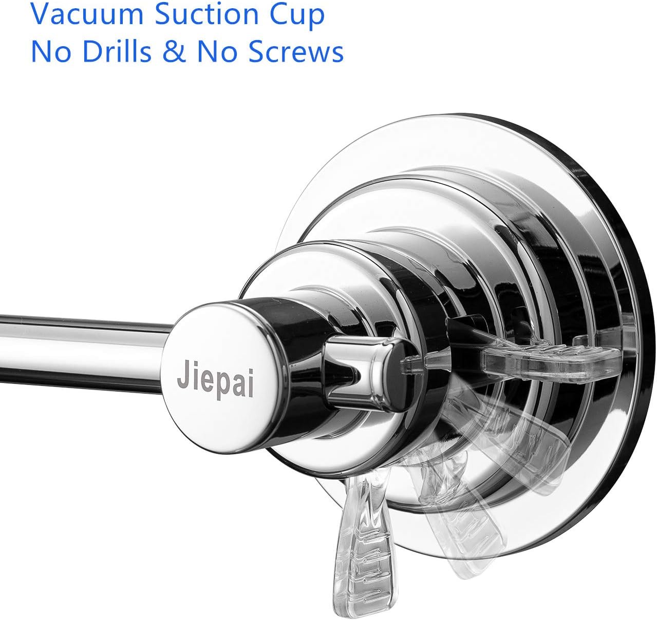 JiePai Suction Cup Towel Bar 16 Inch,Removable Vacuum Suction Towel Holder Suction Towel Rack for Bathroom Kitchen