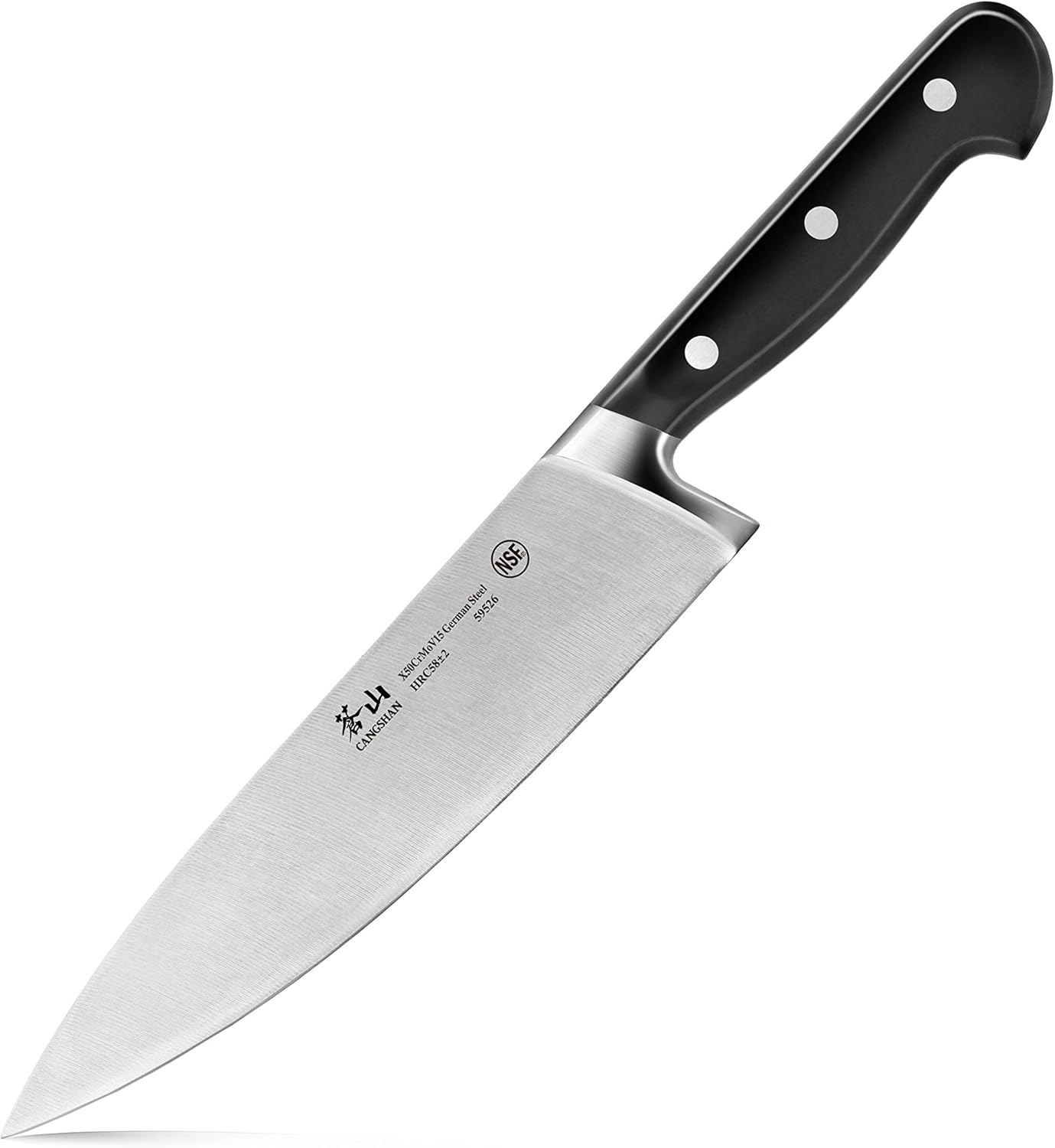 Cangshan V2 Series 59526 German Steel Forged Chef Knife, 8-Inch