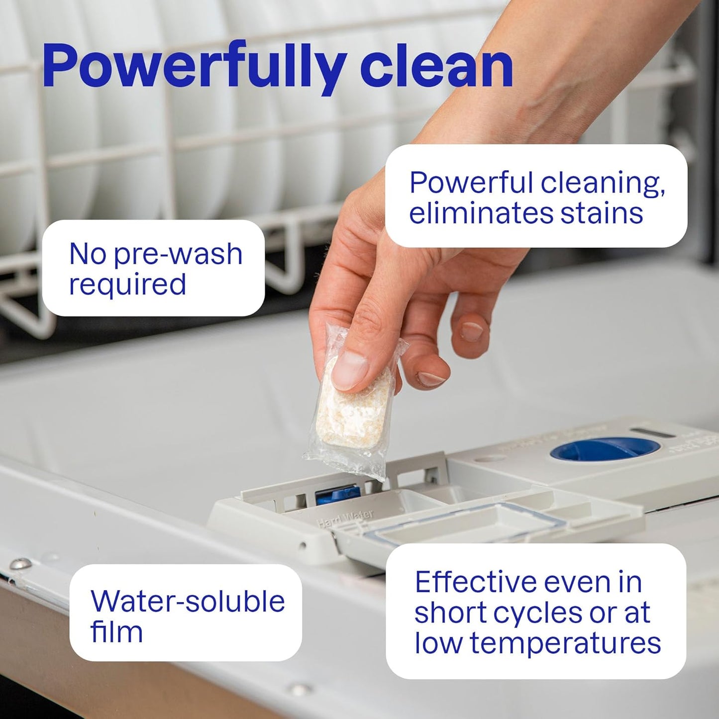 ATTITUDE Dishwasher Pods, Plant-Based & Vegan, Phosphate-Free Detergent Tablets, Naturally Derived, Unscented, 70 Count (Pack of 6)