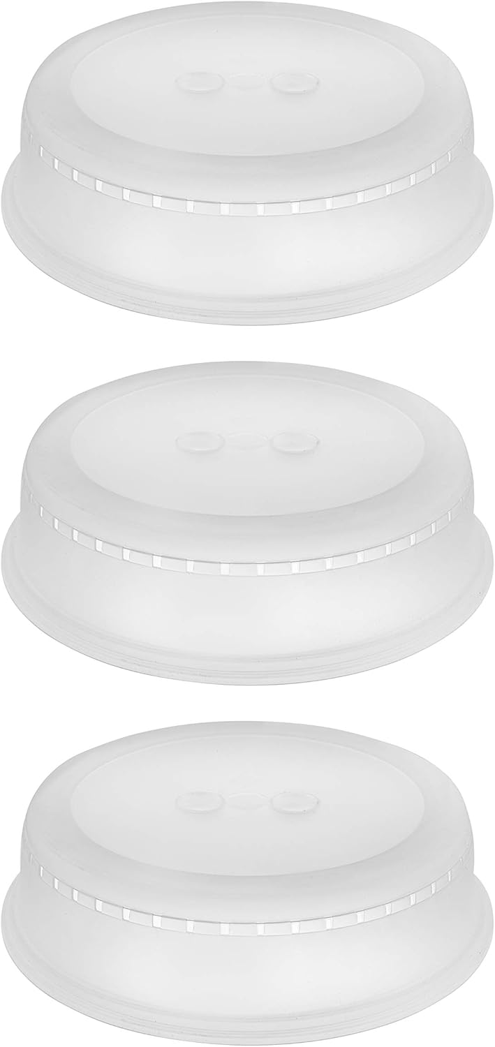 YBM Home Microwave Splatter Cover Keeps Your Microwave Spotless During Food Heating, Anti-Splatter Plate Lid Cover, BPA Free and Dishwasher Safe, 11 Inch ba293 Pack of 3