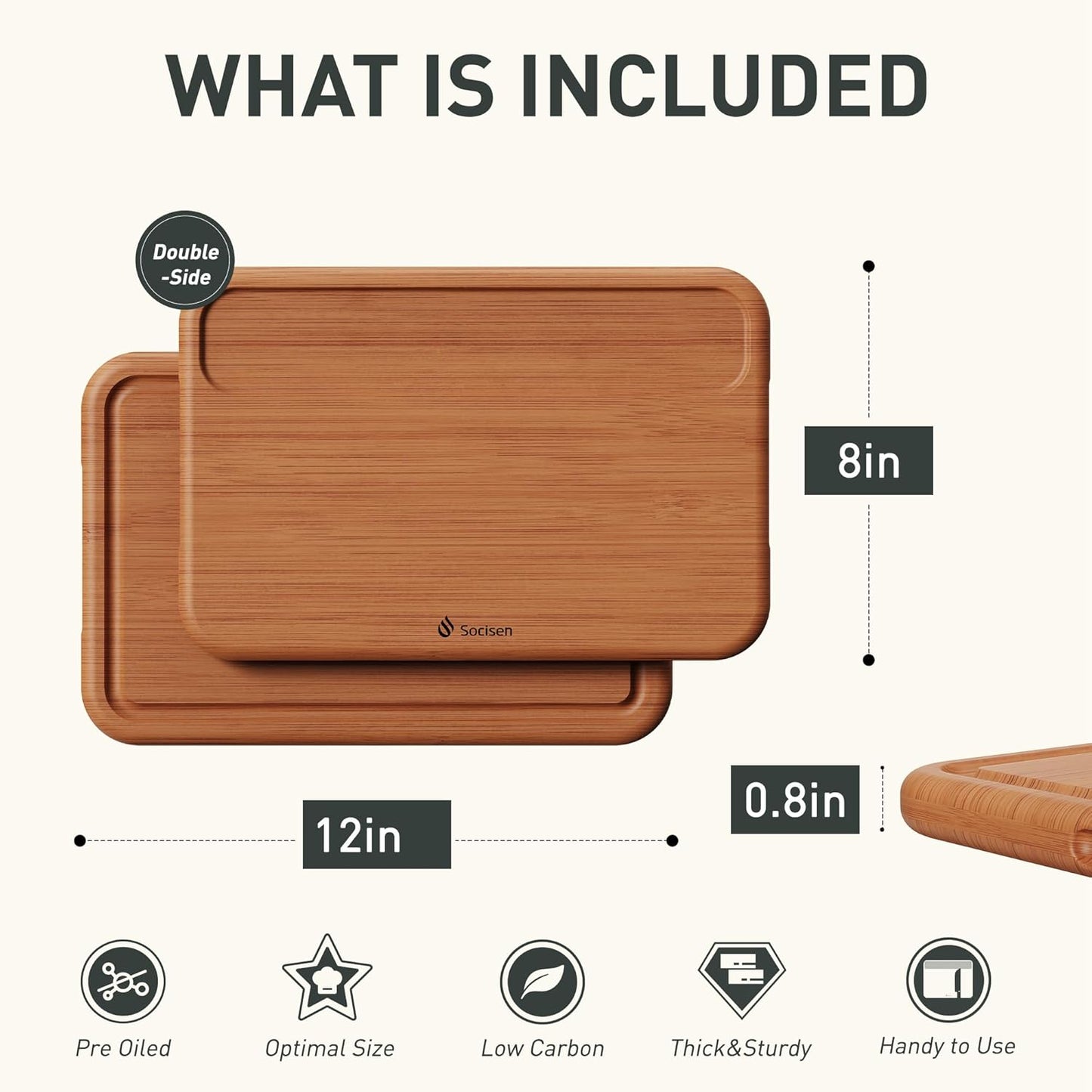 Bamboo Cutting Board Set Non Toxic Wood Chopping Board Over Sink Kitchen Gadgets Charcuterie & Chopping Board Apartment Essentials New Home Must Haves Things Stuff Accessories House Housewarming Gift