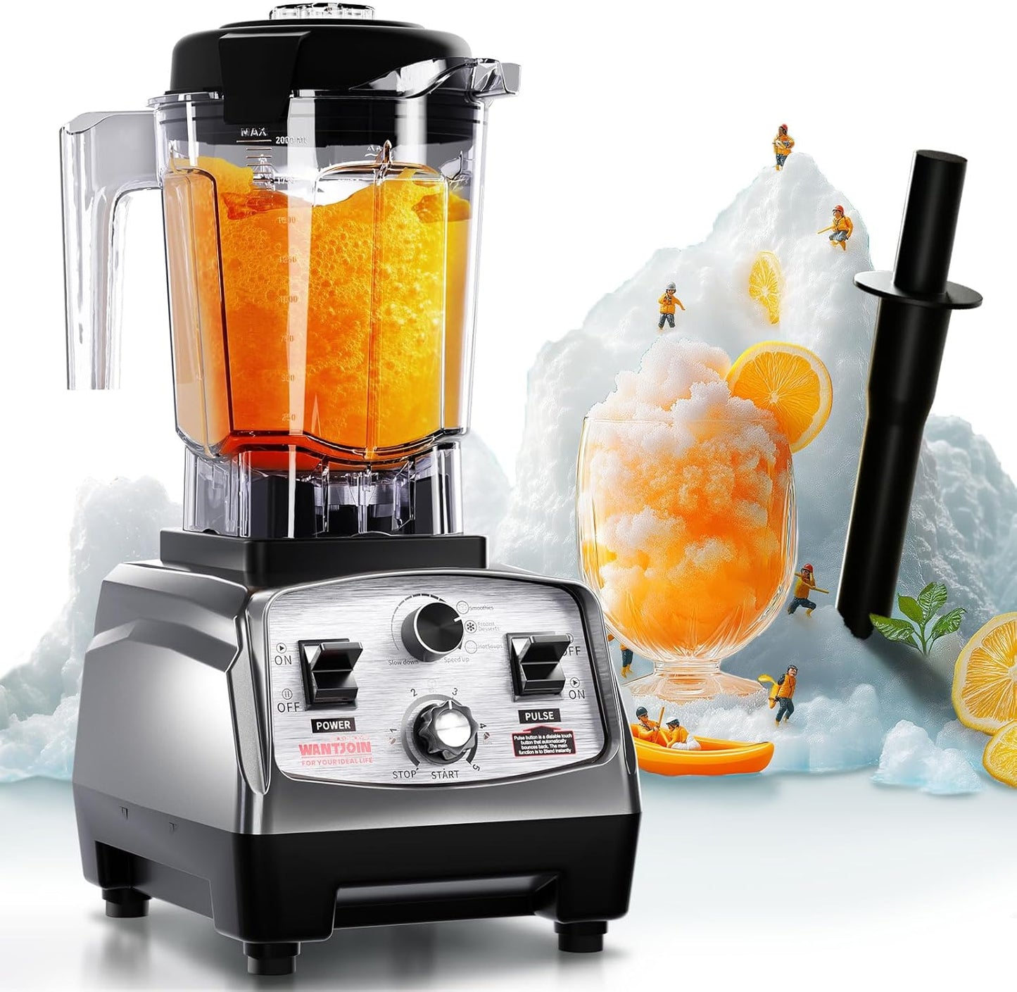 WantJoin Blender for Smoothies - 68oz Countertop Blender for Kitchen Professional Smoothie maker w/Powerful 1800W Copper Motor, 30000 RPM, 16 Speeds, Multi-Functional Smoothie for Home