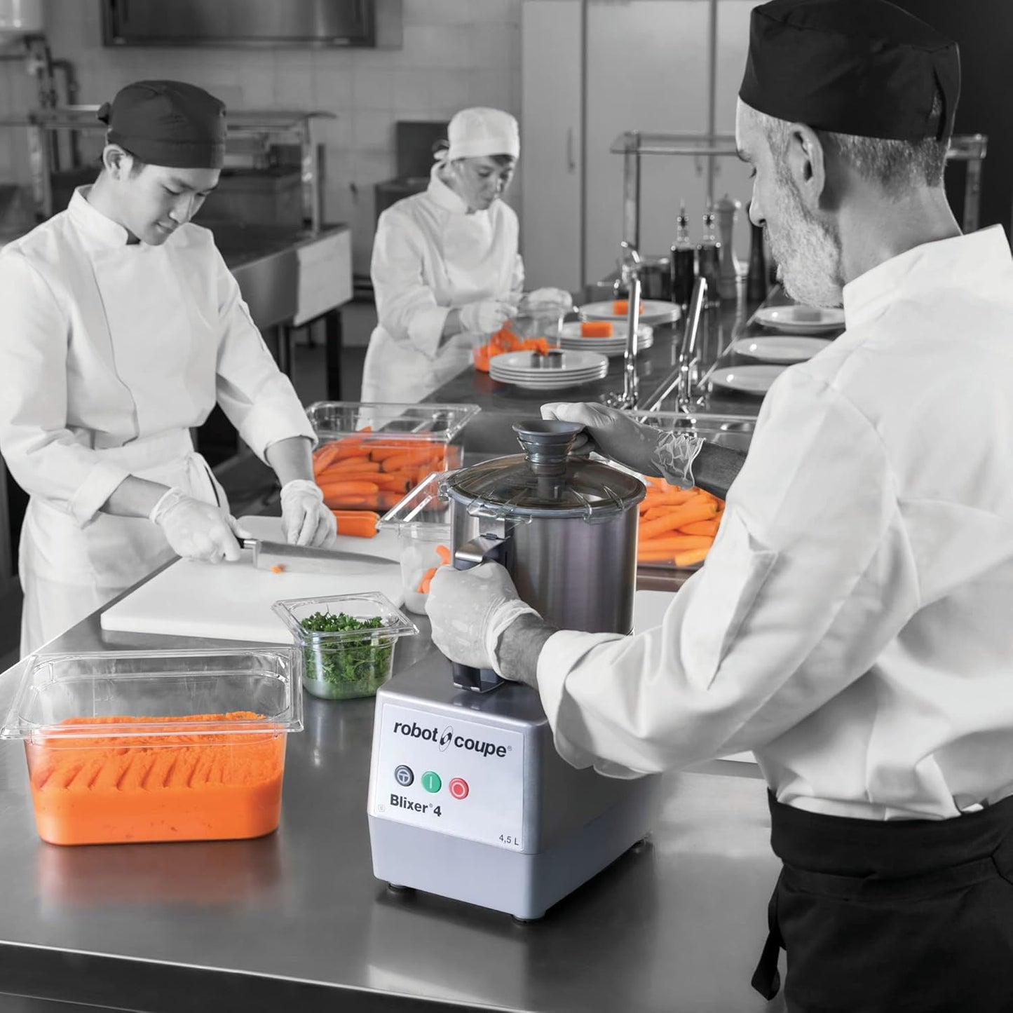 Robot Coupe BLIXER 4 Blixer Vertical Commercial High Speed Blender/Mixer, 4.5-Quart Stainless Steel Batch Bowl, 1 Speed, Stainless Steel, 120 Vol, 1-1/2 hp