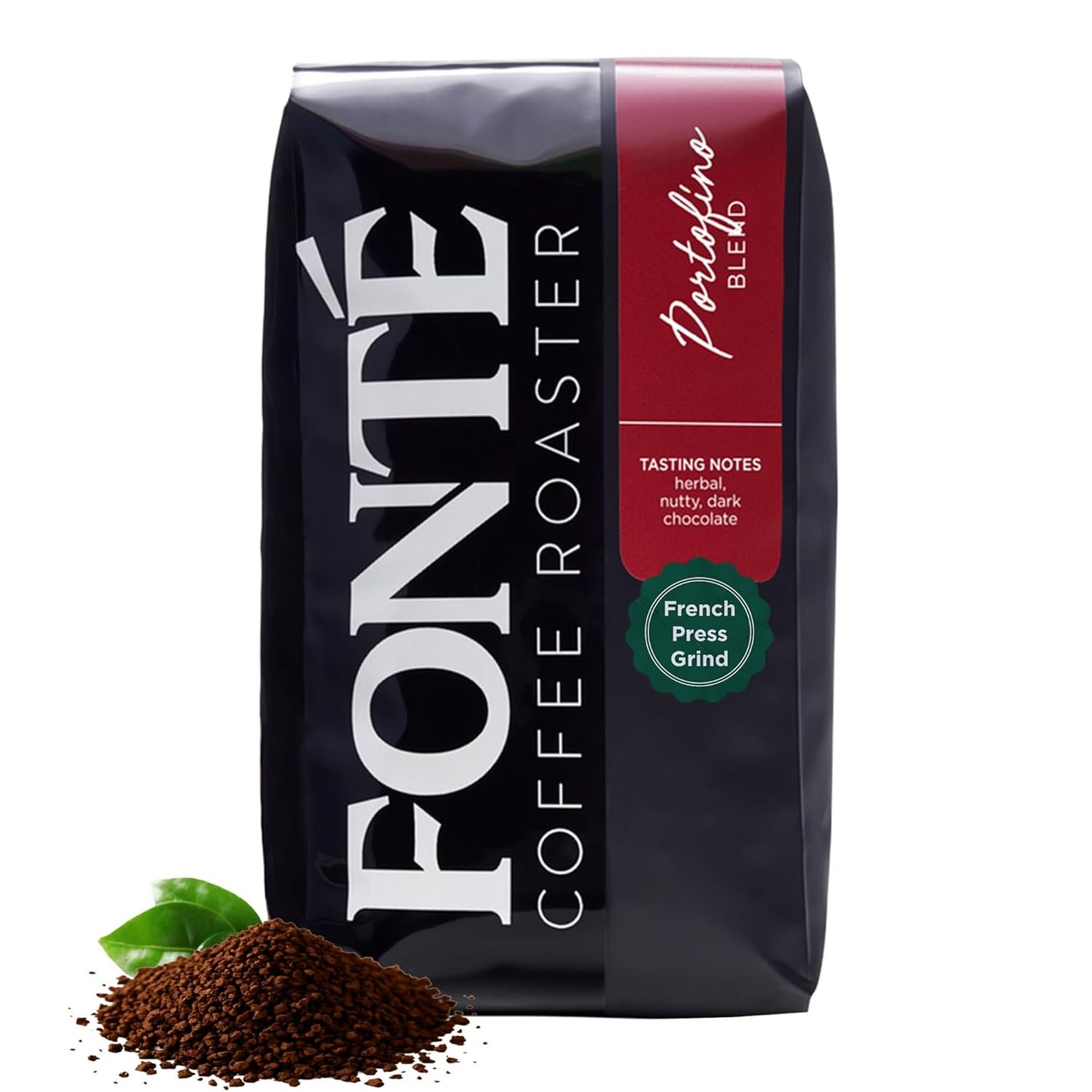 Fonte Coffee Roaster - French Press Coffee - Medium-Dark Fresh Roast - Roasted in Seattle - Single Origin - Herbal, Nutty, Dark Chocolate - 12 oz - Portofino