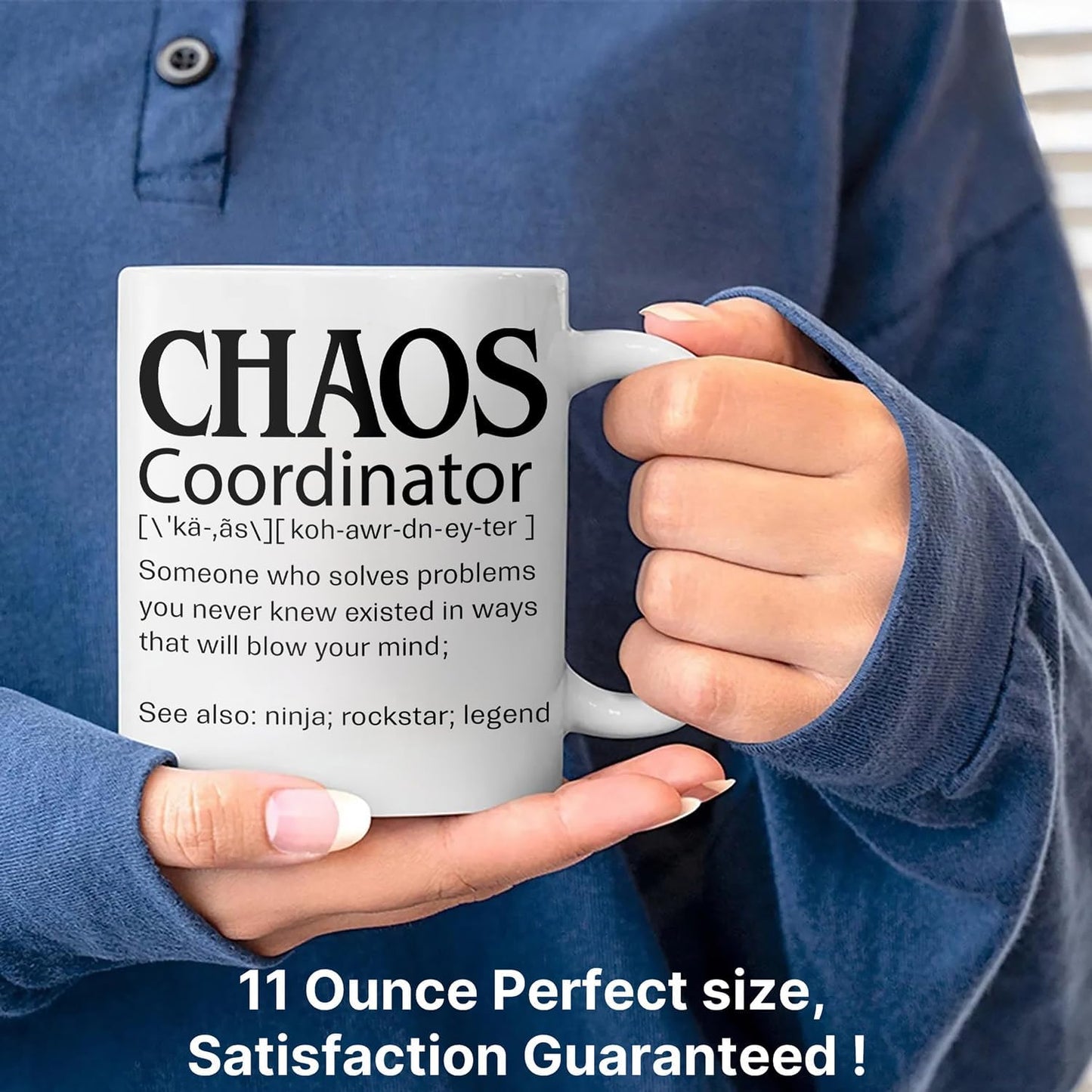 Thank You Gifts for Women, Boss, Coworker, Manager, Office, Teacher, Nurse, Mom - Chaos Coordinator Gifts - Teacher Appreciation Gift - Birthday Boss Lady Gift Ideas - 11 Oz Mug Cup