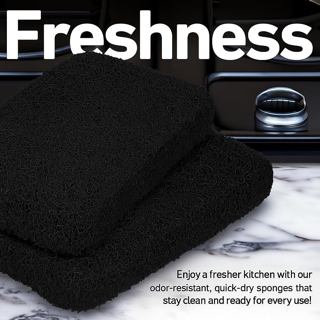 Casanero 12-Pack Silicone Scrubbing Sponges, Heavy-Duty, Non-Scratch | Reusable, Odor-Free, Multi-Purpose Cleaning for Dishes, Non-Stick, Countertops