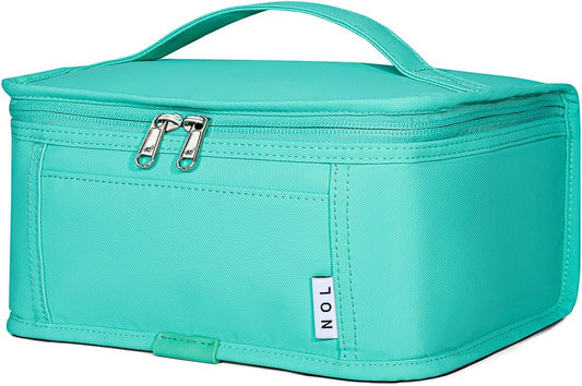 NOL Natural Organic Lifestyle Small Lunch Bag Mini Lunch Box Insulated Lunch Bag for Men/Women Leakproof Cooler Tote Bag Lightweight Nylon Waterproof Lunch Box For Work,Cyan