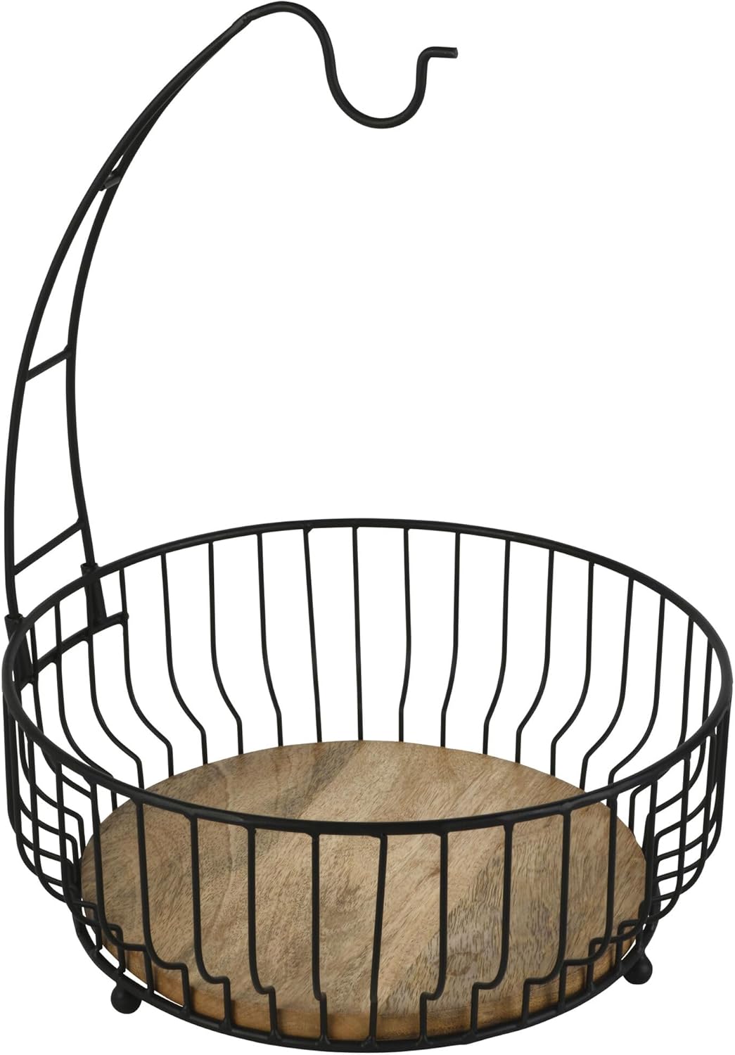 Gourmet Basics by Mikasa Savannah Fruit Storage Basket with Removable Banana Hook, 12 x 12 x 16 Inch