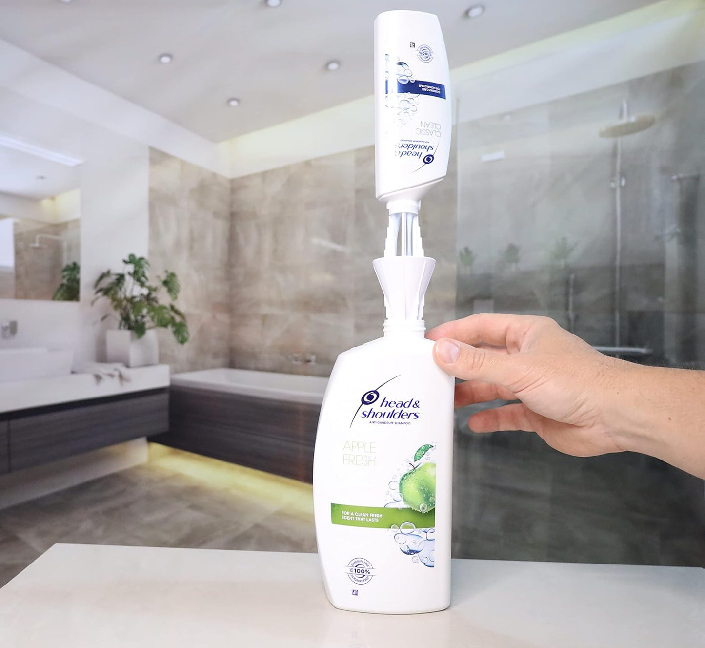 Last Drop Universal Bottle Emptying Kit Transfer Connector for Soap, Lotion, Shampoo, Conditioner, and Kitchen