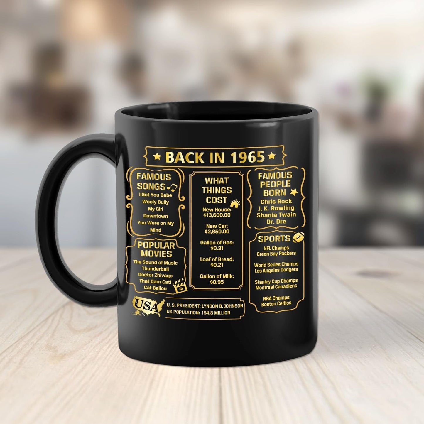 QUPT 60th birthday gifts for men-1964 60th Birthday Mug Gift for Men Women-1964 Old Time Information-60th Birthday Mug- 60 Year Old Birthday Party Decorations, Sixty Birthday Mug