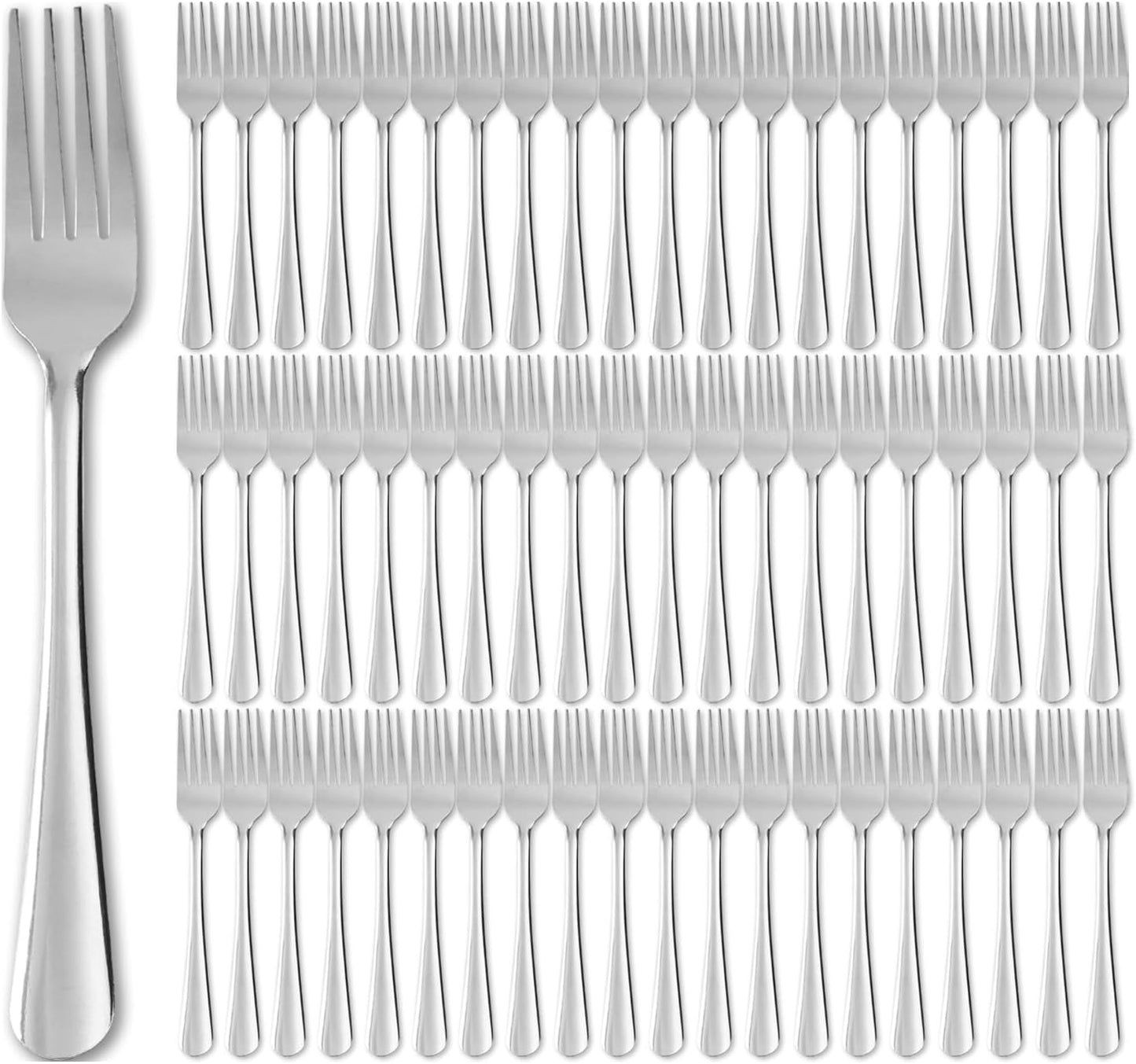 60 PCS Dinner Fork Set - Windsor Stainless Steel Silverware Fork 7.1 Inch with Dishwasher Safe Flatware Forks for 60,Table Forks for Home,Kitchen or Restaurant