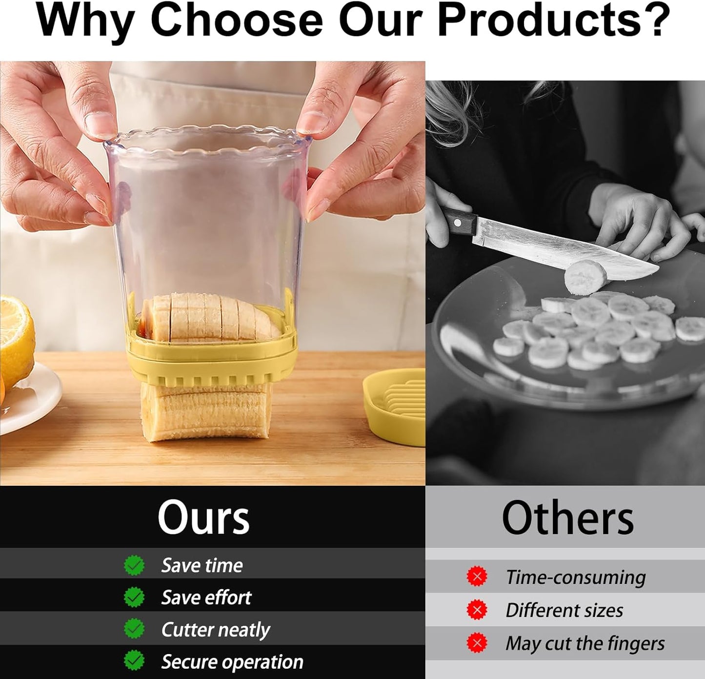 Fruit Slicer Cup: Strawberry Slicer, Strawberries Cutter Cup, Speed Cutter for Banana Grape Egg Kitchen Portable Slicing Tool(Yellow)