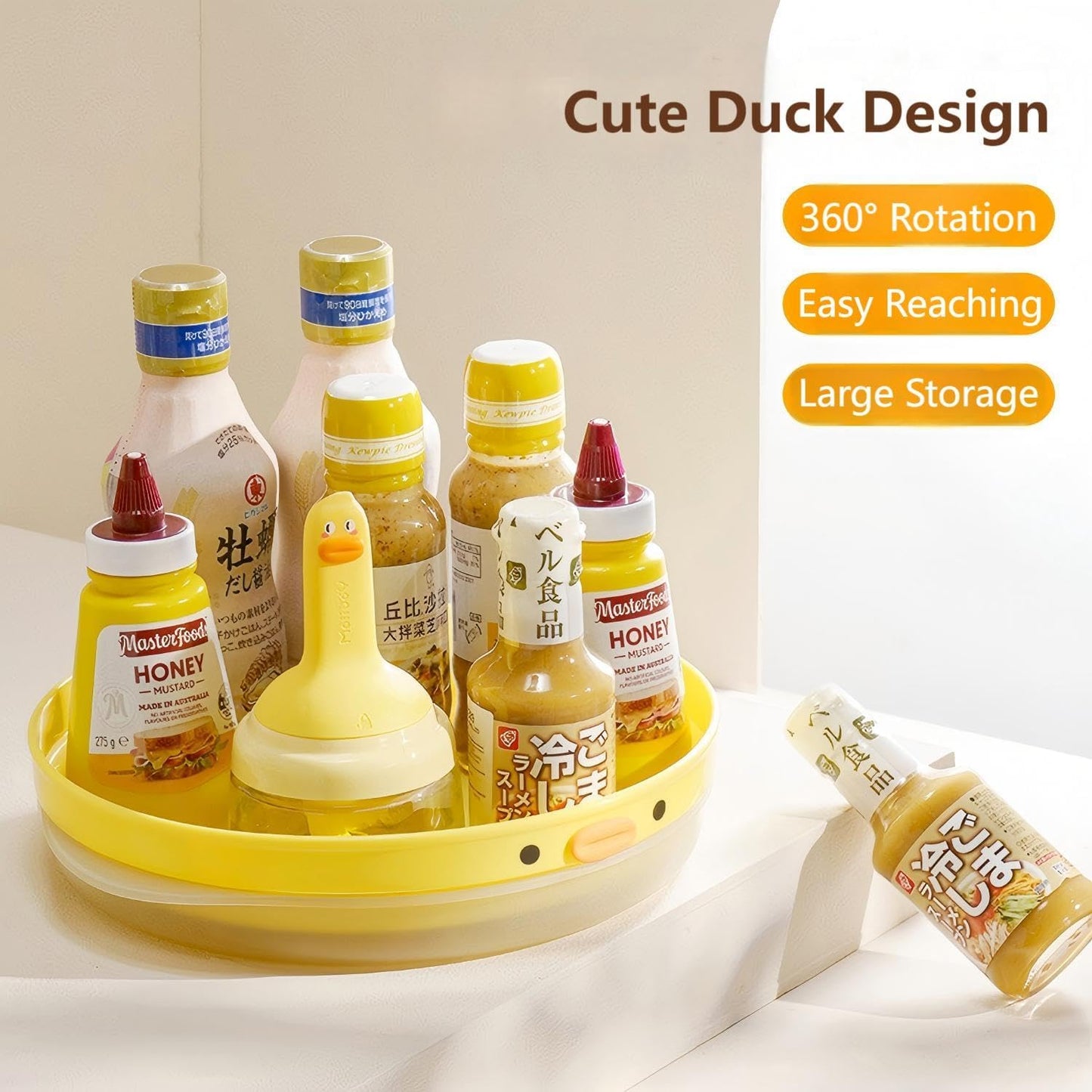 11.8 Inch Lazy Susan Turntable, 360-Degree Rotating Tray with Non-Slip Base, Creative Organizer for Spice Rack, Countertop, Cabinet, Pantry, as Decorative Display for Living & Dining Room