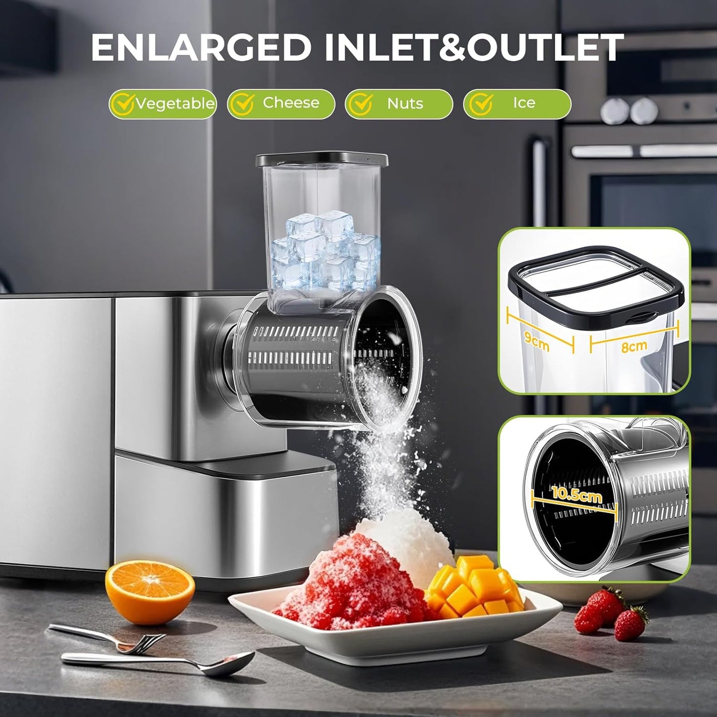 Meat Grinder Electric 3200w High Capacity Storage Commercial Heavy Duty Meat Grinder, Veggie Slicer, Ice Cutter, Cheese Grater, Sausage Stuffers, Kubbe Kit for Home Use & Commercial