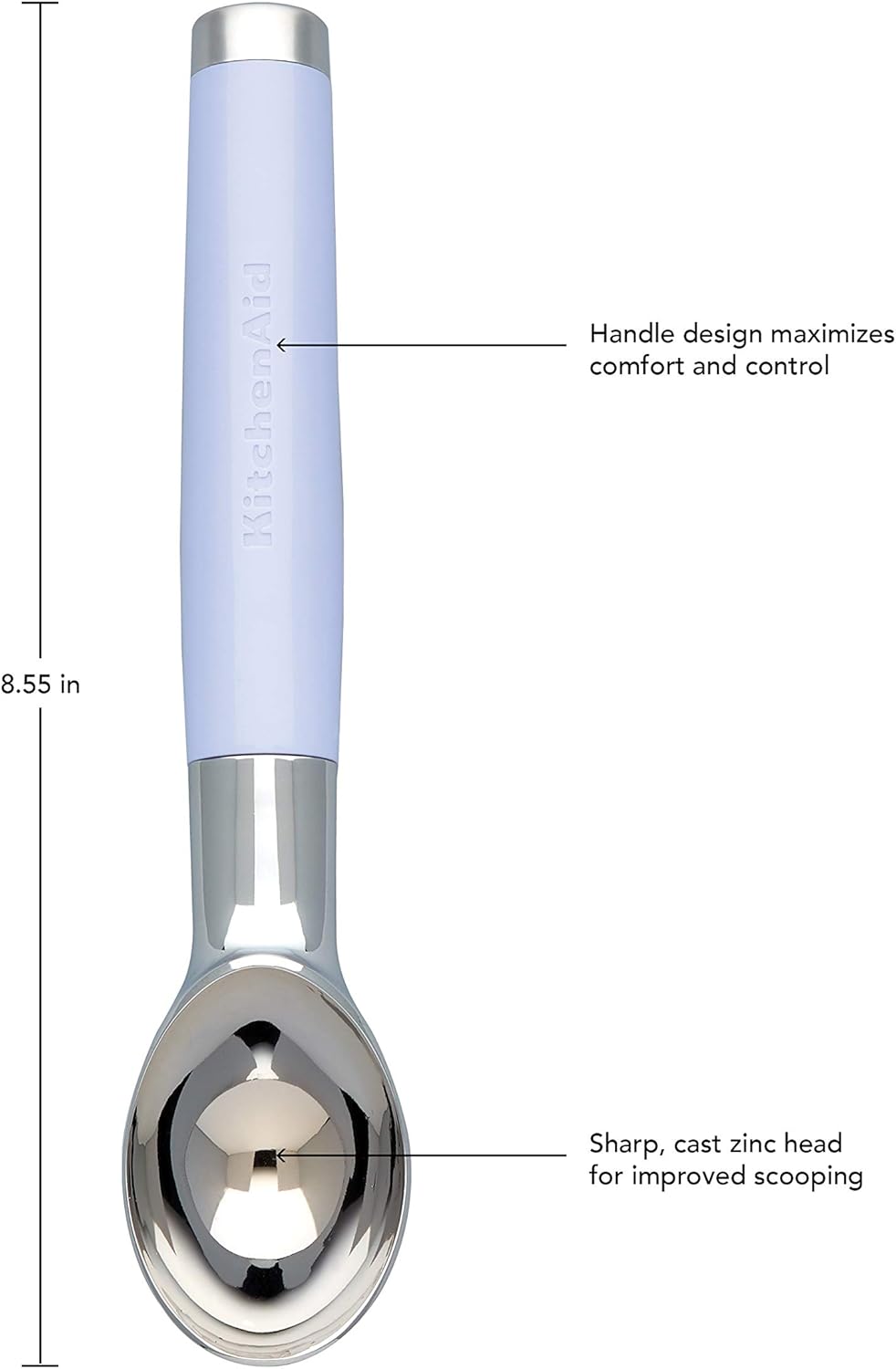 KitchenAid Classic Ice Cream Scoop, 8.6 inches, Lavender
